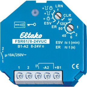 Eltako Funk-Stromstoßschaltaktor FSR61/8-24V UC zur Unterputzmontage mit 2000W Schaltleistung - Bild 1