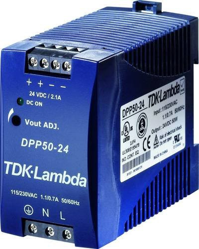 TDK-Lambda DPP50-24 Hutschienen-Netzteil 24 V/DC 2.1A 50W in Blau - Bild 1