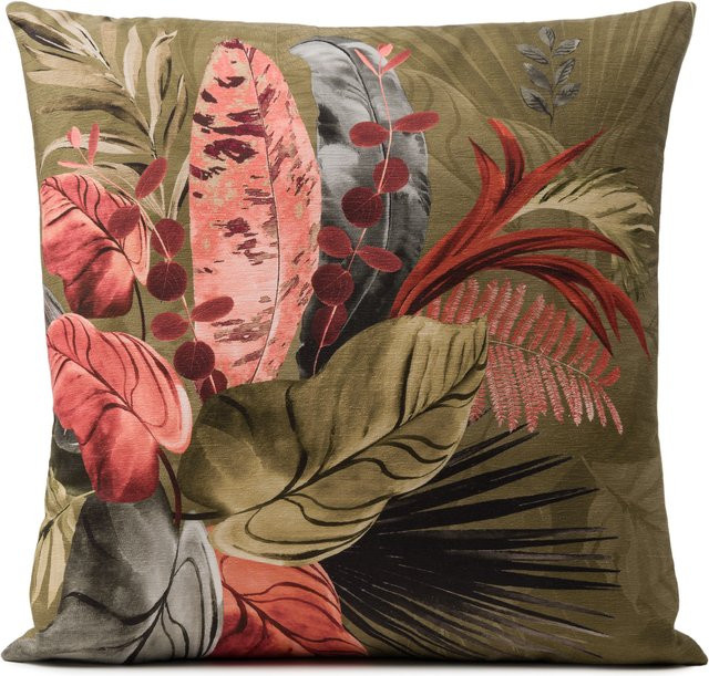 Kissenhülle THESSA von gozze, quadratisch, floral, grün, Polyester - Bild 1