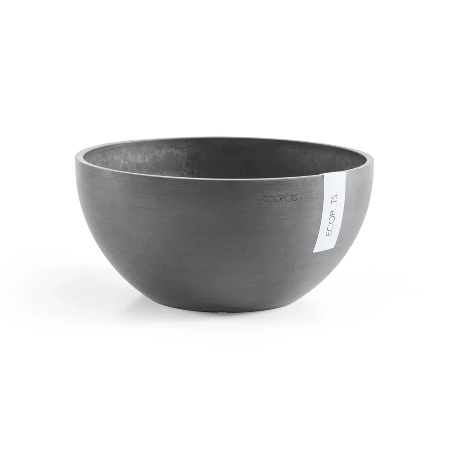 Ecopots Pflanzschale Brüssel in Grau mit skandinavischem Design, rund, Durchmesser: 30 cm - Bild 2