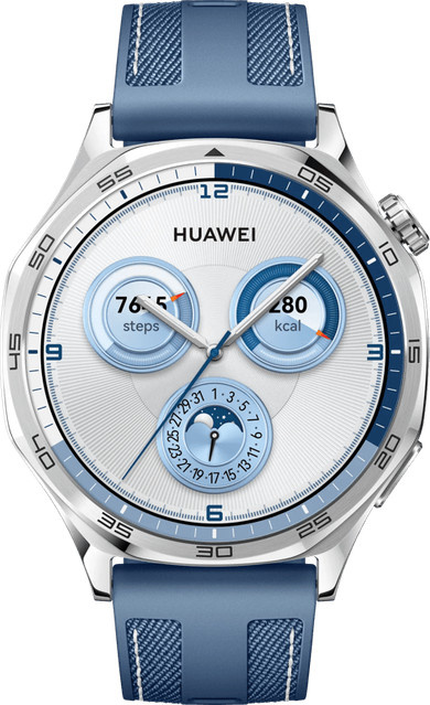 Huawei Watch GT5 Smartwatch Silber/Blau mit 46 mm Gehäuse aus Edelstahl und Saphirglas - Bild 1