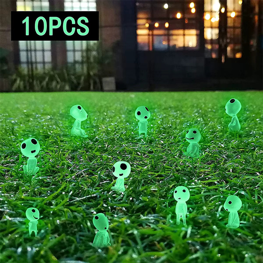10 Stück Miniatur-Landschaftsdekoration in Prinzessinnenform, blau, leuchtet im Dunkeln - Bild 4
