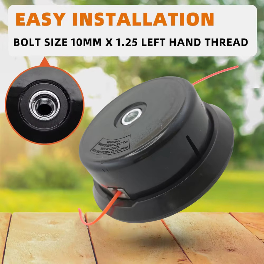 YTYIN Bump-Feed-Trimmerkopf mit geradem Schaft für Honda UMK425 UMK431 UMK435 UMC425 GX22 GX25 GX31 GX35 Freischneider in Schwarz und Beige - Bild 2