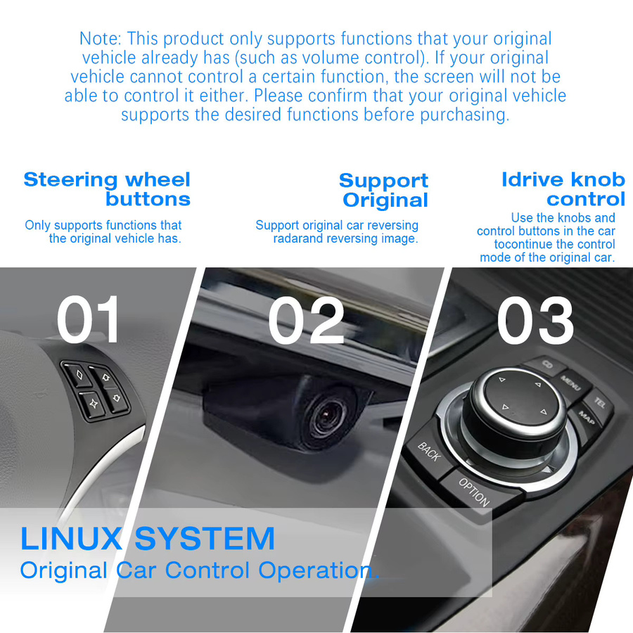 DMDNAVI CarPlay Multimedia 8,8 Zoll Touchscreen für BMW 5er Serie E60 E61 E62 2009-2010 CIC Zentrales Steuerungssystem mit Android Auto, Airplay, DSP und Bluetooth in Schwarz - Bild 5