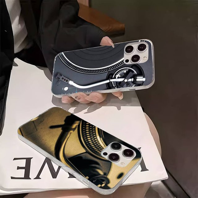Technics DJ Handyhülle für iPhone 16 15 14 13 12 Pro Max Plus matt versilbert mehrfarbig - Bild 1