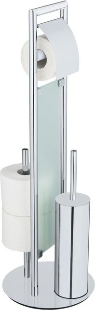 Wenko WC-Garnitur Sulmona mit Toilettenpapierhalter und Ersatzrollenhalter in Edelstahl Glänzend - Bild 1