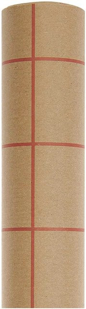 Rico Design Paper Poetry Geschenkpapier Kraftpapier in Rot und Braun mit Rastermuster, 70 cm x 2 m, 70 g/m² - Bild 1