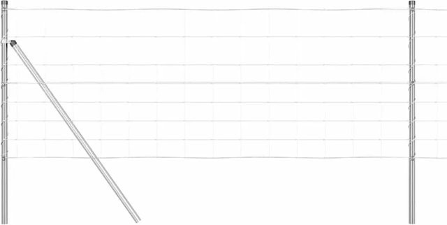 vidaXL Zaunpfosten aus Stahl, rechteckig, silber, Höhe: 80 cm, Breite: 5 cm - Bild 1