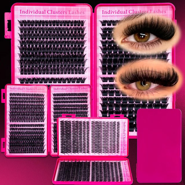 SEXYSHEEP DIY Cluster-Wimpern, Black, 3D Wispy Lashes - Bild 1