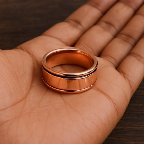 RoyalGemsJewels Spinnerring Kupfer, Unisex - Bild 1