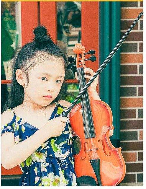 Binchi Kinder-Simulations-Geigenspielzeug, Musikinstrumentenspielzeug, ab 3 Jahre - Bild 1