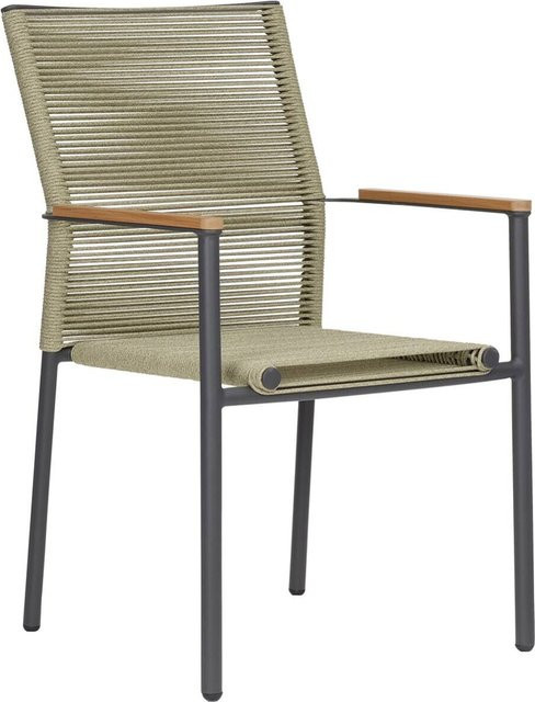 Gartenstuhl Turin von POCOline in Salbei mit Webstoff und Aluminiumgestell, B/H/T: 60 x 87 x 56 cm - Bild 1
