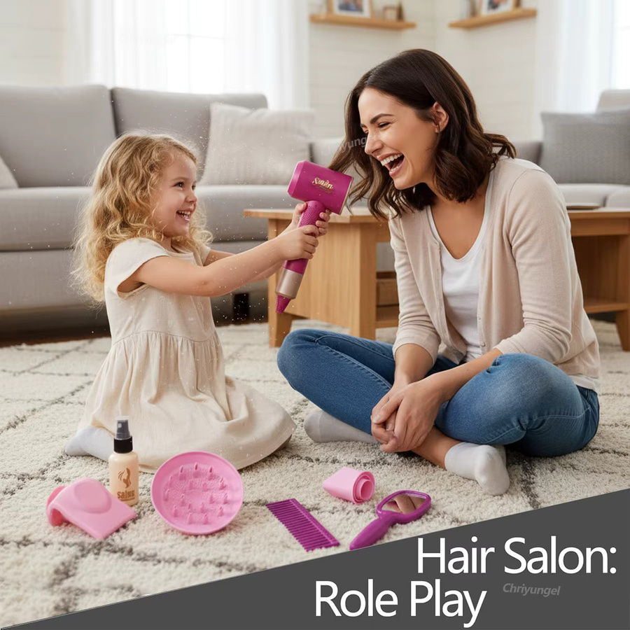 Chriyungel Kinder Schönheitssalon Set, Haar Styling Make-Up Spielzeug - Bild 3