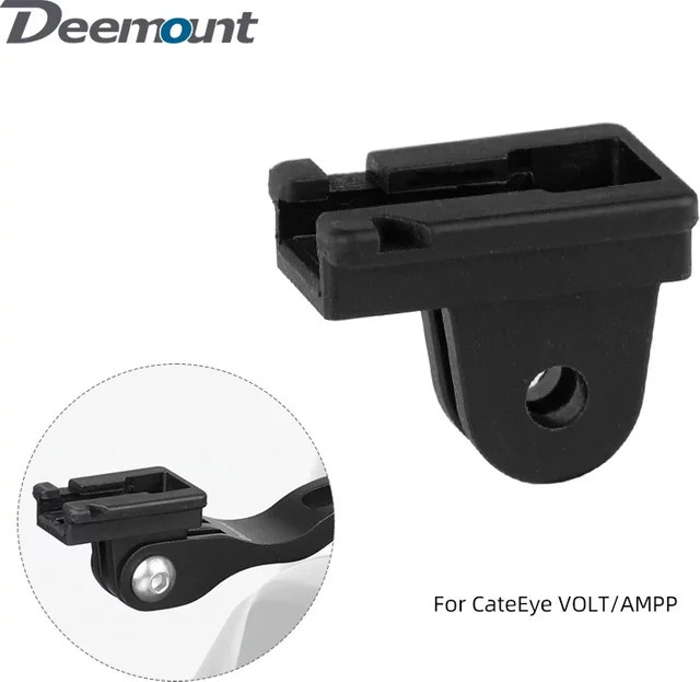 CateEyp VOLT AMMP Adapter für Fahrrad-Scheinwerferhalterung in Schwarz, passend für GoPro-Kameras zur Montage an Gabelschaft oder Helm - Bild 1