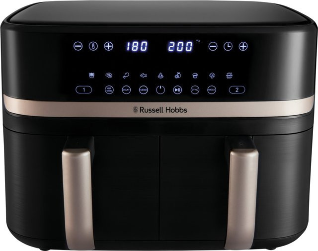 Russell Hobbs SatisFry Air 27680-56 Doppel-Heißluftfritteuse mit 9 l Fassungsvermögen, 2800 Watt, Dual Zone und Touch-Display, Schwarz - Bild 2