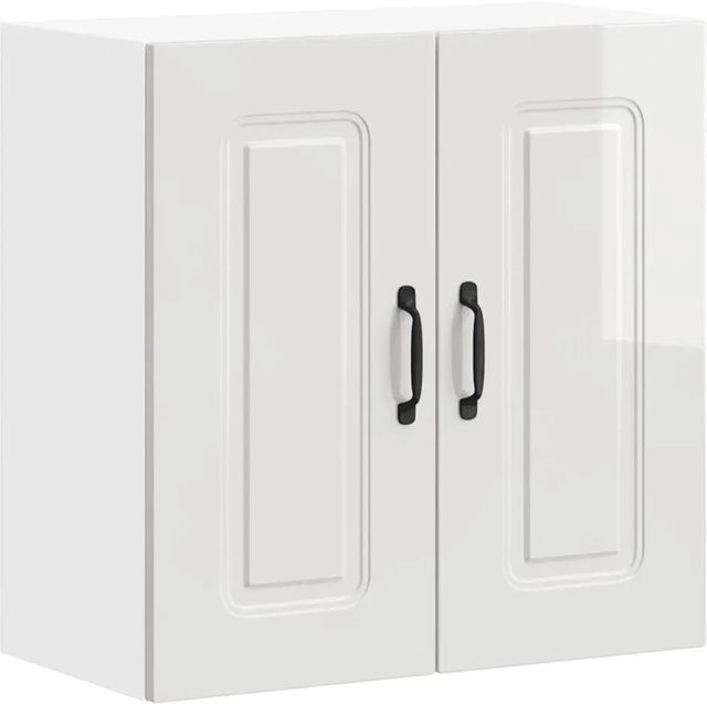 vidaXL Küchen-Hängeschrank Kalmar Wandhängeschrank aus Holzwerkstoff in Hochglanz-Weiß, B/T/H: 60 x 31 x 60 cm - Bild 1