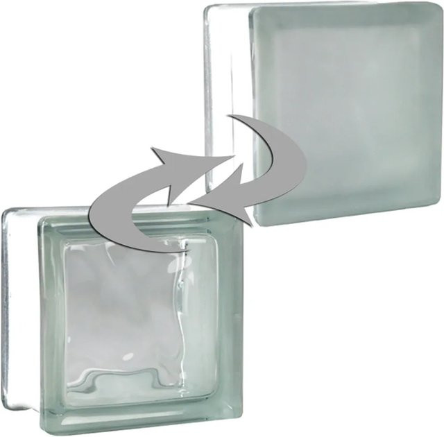 Fuchs Design Glasbaustein Wolke Weiß Satiniert B/T/H: 11,5 x 11,5 x 8,0 cm - Bild 1