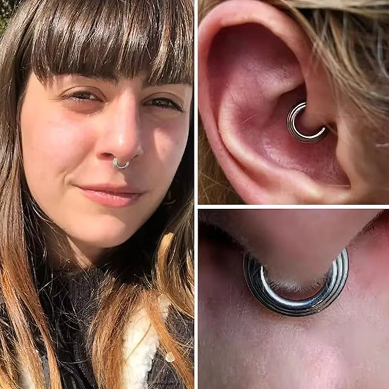 ZOORBODY JEWELRY Nasenring Septum Clicker, Titan, Unisex - Bild 3