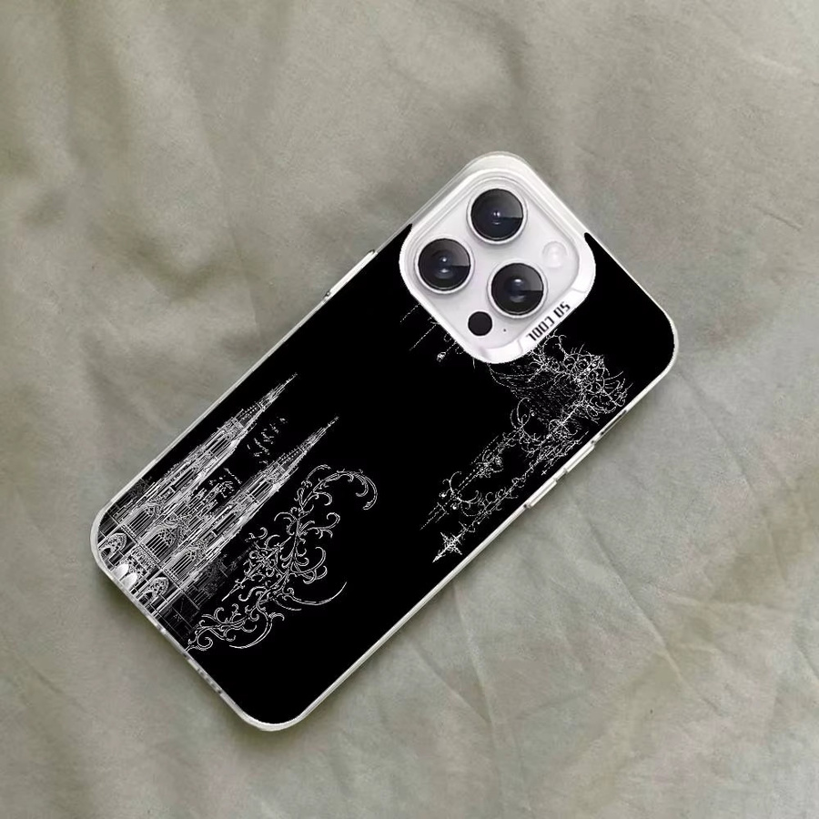 Cyber Sigil Cross Handyhülle für iPhone 11 bis 17 Pro Max, stoßfeste Abdeckung in Silber und Schwarz - Bild 5