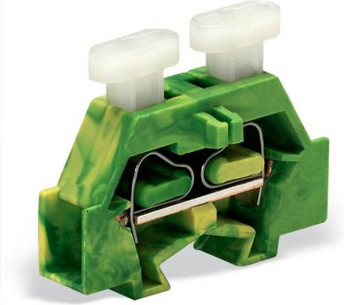 WAGO 261-327/341-000 Einzelklemme 6mm Zugfeder in Grün und Gelb, 200 Stück - Bild 1