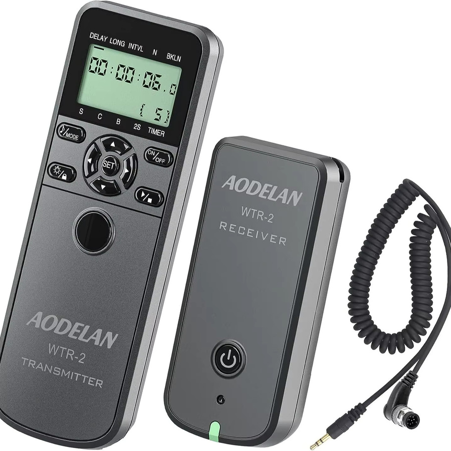 AODELAN Kamera Fernbedienung mit Timer und Wired Release Kabel für Nikon Z7II Z6 Z5 P1100 D3100 D5100 D5600 D600 D7000 D780 D7500 P950 P7700 in Schwarz - Bild 7