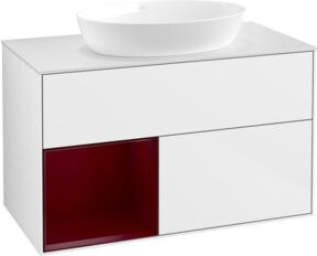 V&B Waschtischunterschrank Finion 100 in Weiß glänzend lackiert - Bild 1
