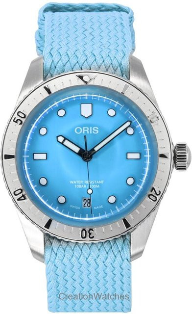 Oris Divers Sixty-Five Automatik, Textilarmband, Blaues Zifferblatt, Unisex - Bild 1