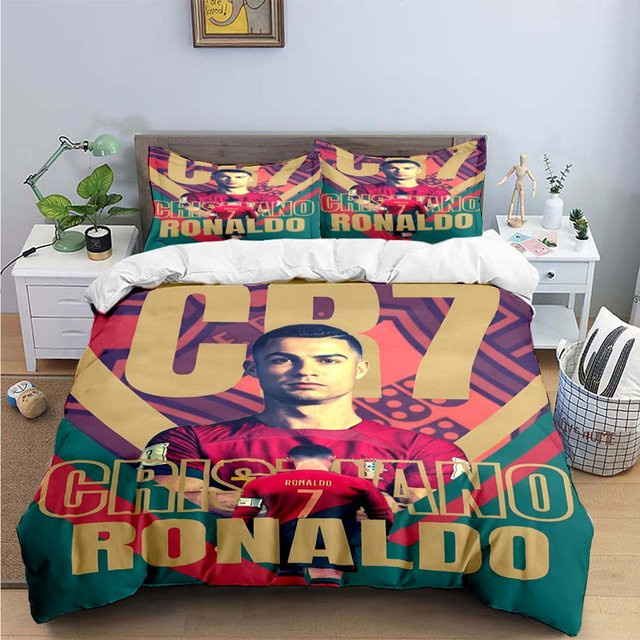 Gu Tao Bettwäsche Set mit R-Ronaldo Aufdruck für Kinder und Jugendliche, Mehrfarbig, B/H: 135 x 200 cm - Bild 1