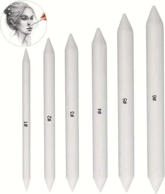 Papier-Mischstift-Set für Skizzen und Zeichnungen, weiße Kunst-Mischwerkzeuge für Studenten - Bild 1