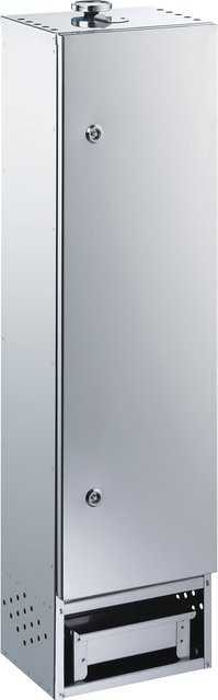 Peetz Edelstahl-Räucherofen 340 in Silber mit Thermometer und Tür für ca. 12 Fische oder 6 Aale hängend - Bild 1
