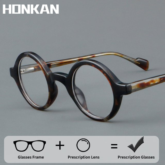 HONKAN.WZ Lesebrille, Rund, Acetat, Vollrand, Braun, Unisex - Bild 1