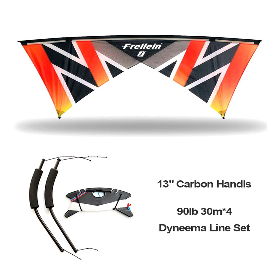 9KM Freilein Stunt Kite Icarex PC31, 4-Linien-Drachen, Bunt / Mehrfarbig - Bild 2