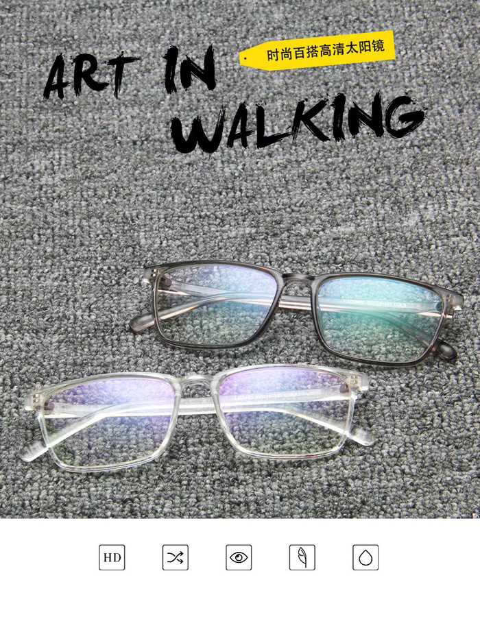 ShangeWFJia Korrektionsbrille Vollrand, Square, Kunststoff, transparent, Unisex - Bild 4