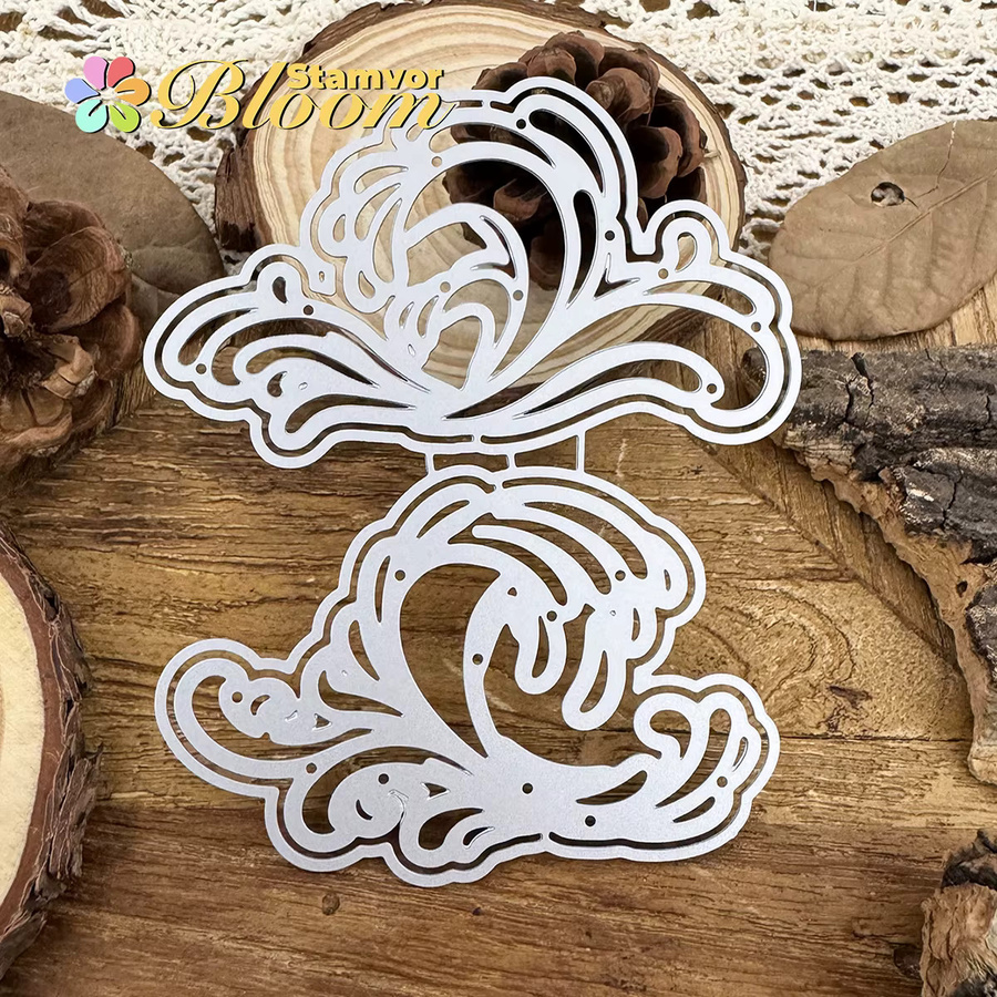 Metall Stanzform Wellen Design für Scrapbooking und dekorative Prägung - Bild 3