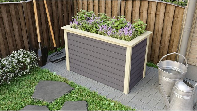 Karibu Hochbeet terragrau B/T/H: 133 x 69 x 82 cm - Bild 1