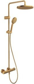 Duravit Duschsystem 1000 MinusFlow mit Brausethermostat und Handbrause in Bronze Gold - Bild 1