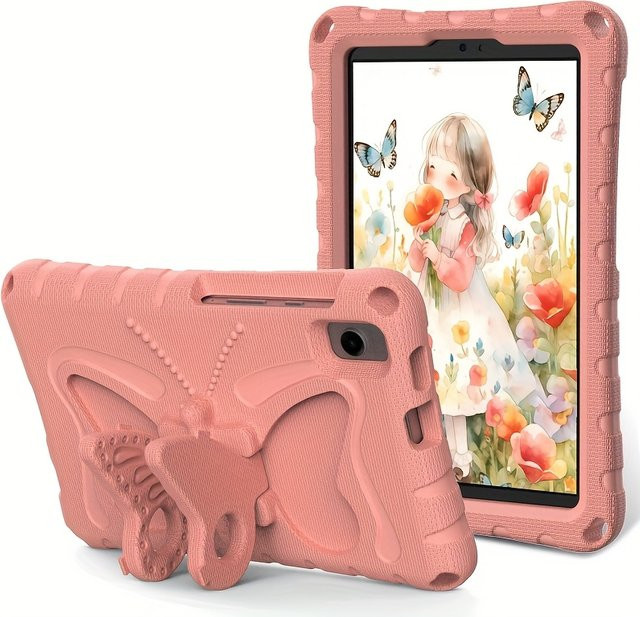 Stoßfeste Schutzhülle für Samsung Galaxy Tab A11 8,7 Zoll 2025, A9 8,7 Zoll 2023 und A7 Lite 8,7 Zoll 2021 mit integriertem Little Bee-Ständer in Pink - Bild 1