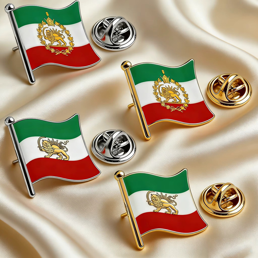 Unift Brosche Iranische Löwenflagge, Edelstahl, Unisex - Bild 6