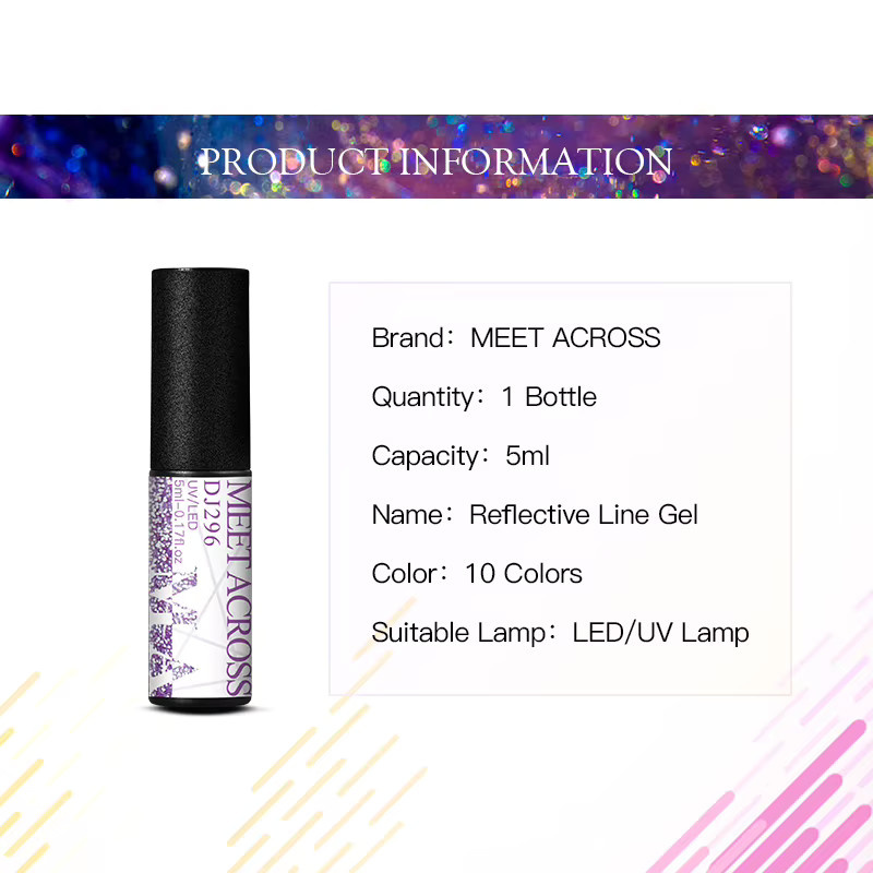 MEET ACROSS Metallic Painting Liner Gel, Silber, 5 ml - Bild 4