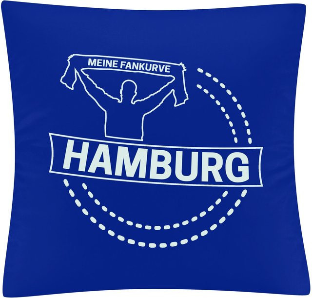 Kissenbezug multifanshop Hamburg Meine Fankurve in Weiß - Bild 1