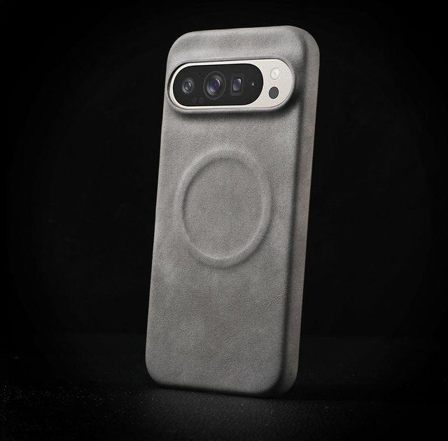 Luxus Wildleder Lammleder Hülle für Google Pixel 10 9 8 7 Pro XL 8A 7A mit Magnetisch für MagSafe Kabelloses Laden in Schwarz, Grau, Orange, Braun und Weiß - Bild 1