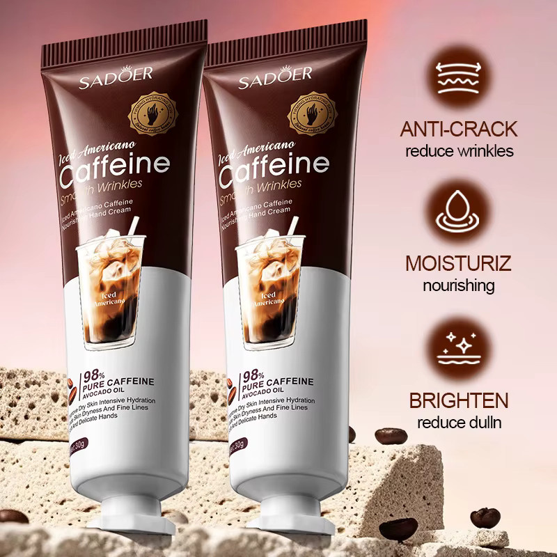 SADOER Handcreme Iced Americano mit Koffein und Avocadoöl, 30g - Bild 3