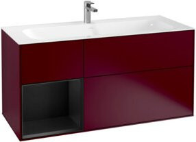 V&B Waschtischunterschrank Finion in Blau Matt mit Regalfach links, Breite: 119,6 cm, Tiefe: 49,8 cm - Bild 1