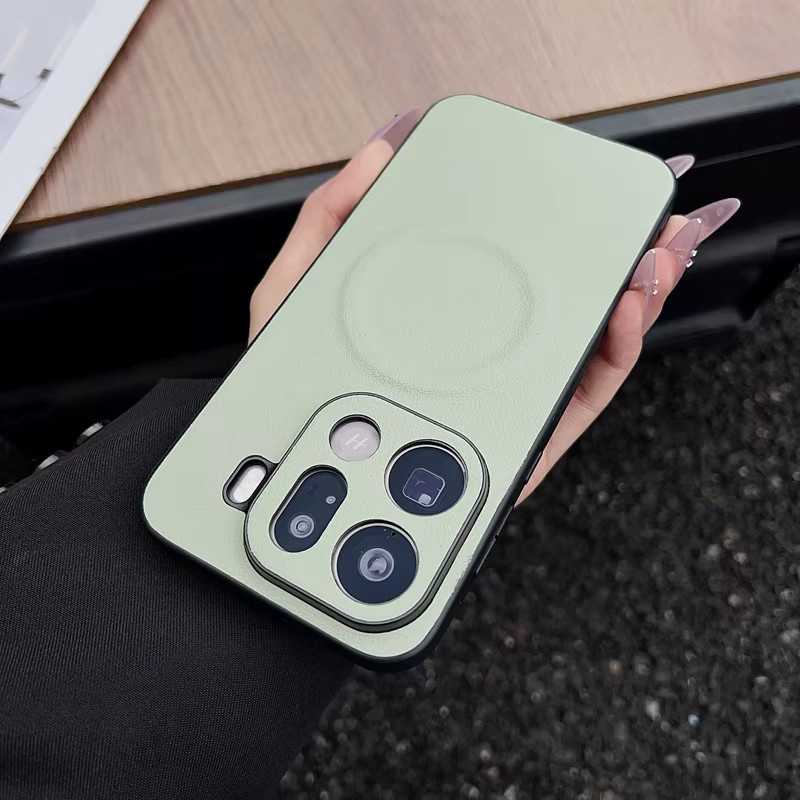 Magnetische Schutzhülle aus PU-Leder und PC für OPPO Find X9 Pro und OPPO Find X9 in Grün - Bild 3