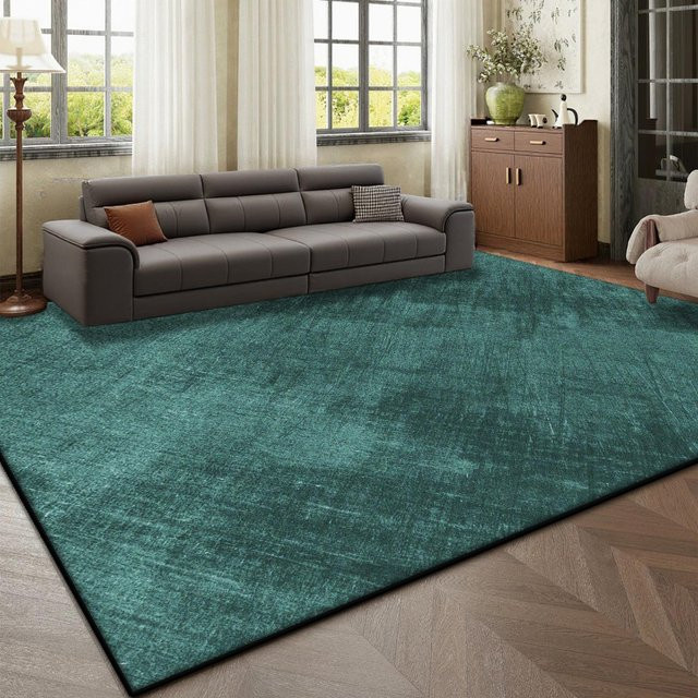 JGJG Teppich Petrol, Waschbarer und Rutschfester Wohnzimmerteppich aus Polyester, B/T: 80 x 120 cm - Bild 1
