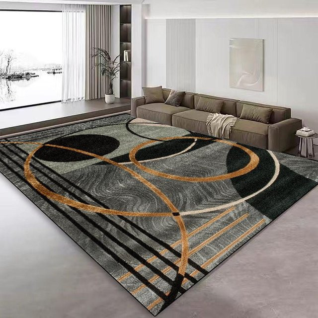 Karpetti Nordischer Abstrakter Teppich in Grau, Geometrisches Design, Rutschfest und Waschbar, B/T: 200 x 300 cm - Bild 1