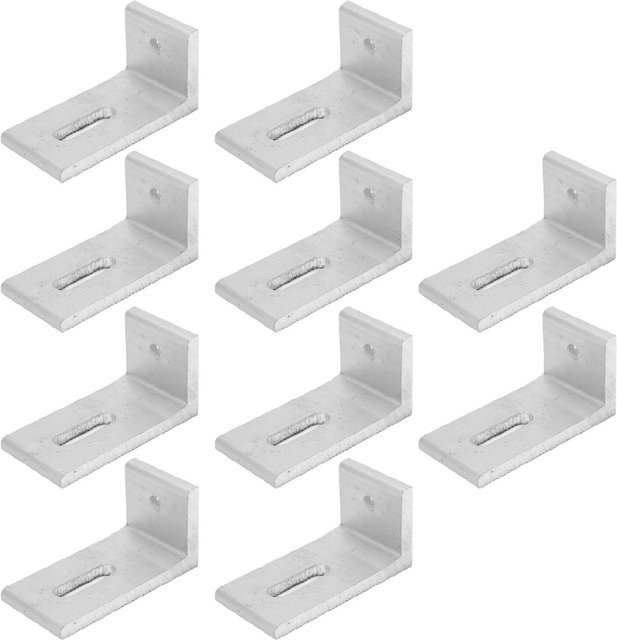 10er Set L-Fuß Solarmontage aus Aluminiumlegierung für Photovoltaikmodule in Grau - Bild 1