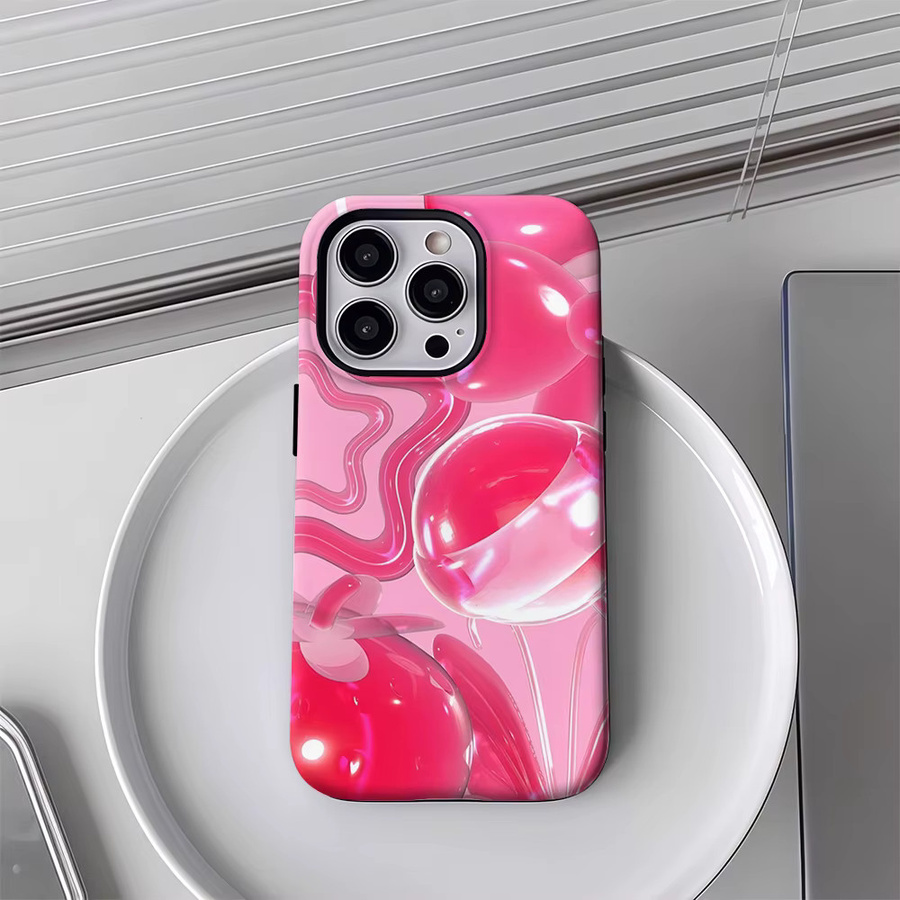 Girly Pink Candy Collection Handyhülle für Apple iPhone 17 16 15 14 13 12 11 Pro Max Plus mit doppelschichtiger Rückseite in Pink - Bild 4
