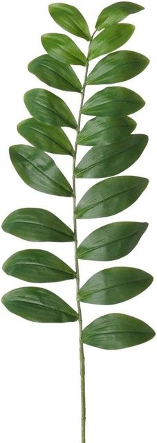 Boltze Dekozweig Leila in Grün mit Blatt-Form aus Eisen, Plastik und Polyester, Höhe: 51,0 cm, Breite: 26,0 cm - Bild 1