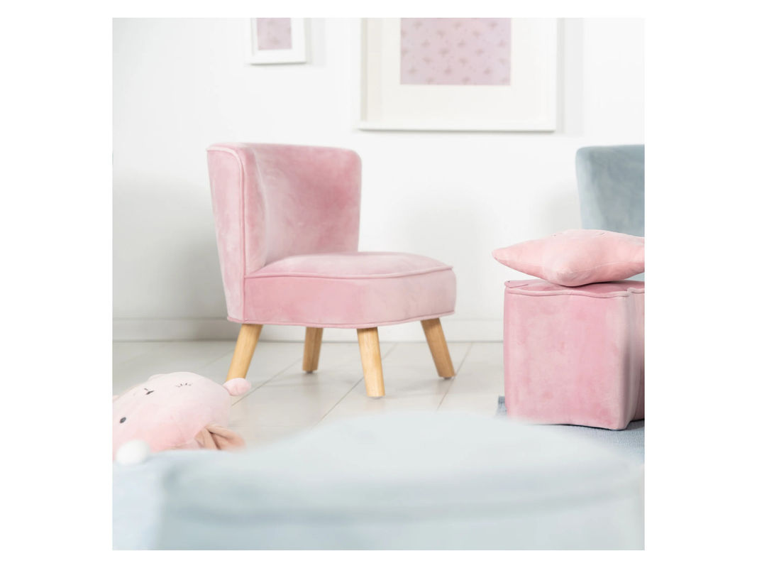 ROBA Kindersessel im Skandi Stil aus Schichtholz in Mauve/Pink - Bild 2